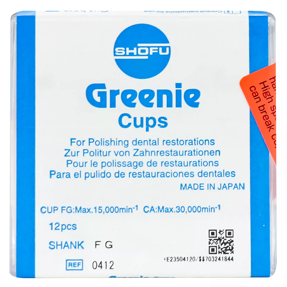 Shofu Brownie Greenie Polishers/Cups/Mini-points 12pcs/pk