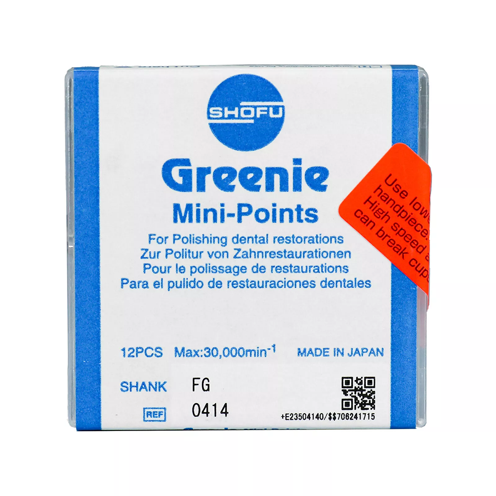 Shofu Brownie Greenie Polishers/Cups/Mini-points 12pcs/pk