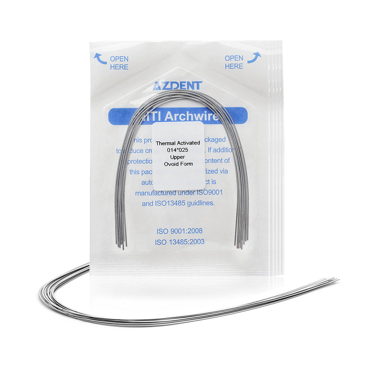 5 Packs Archwire NiTi Thermal Active Ovoid Rectangular 0.14-0.21 x 0.16-0.25 Upper/Lower 10pcs/Pack - pairaydental.com