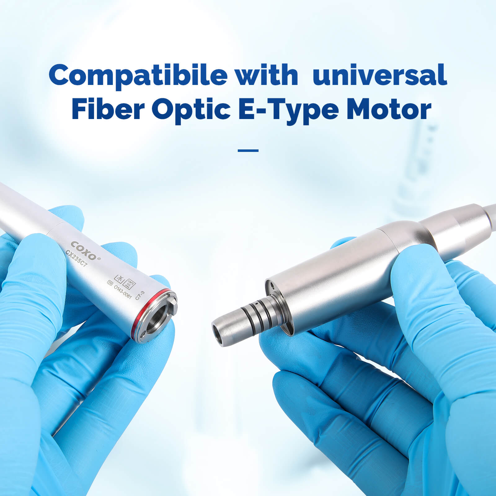 COXO CX235C7 45° Electric Handpiece 1:4.2 Contra Angle Fiber Optic Internal Water #C7-3 - pairaydental.com