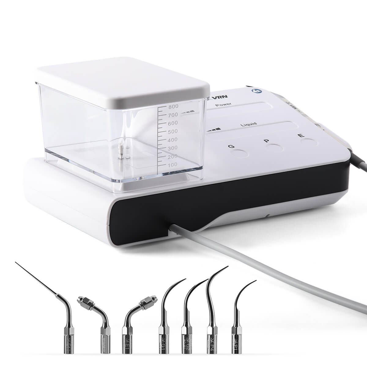 Dental VRN-DA20 LED Ultrasonic Piezo Scaler Built-in Water Supply With Autoclavable Handpiece & 7 Scaling Tips - pairaydental.com