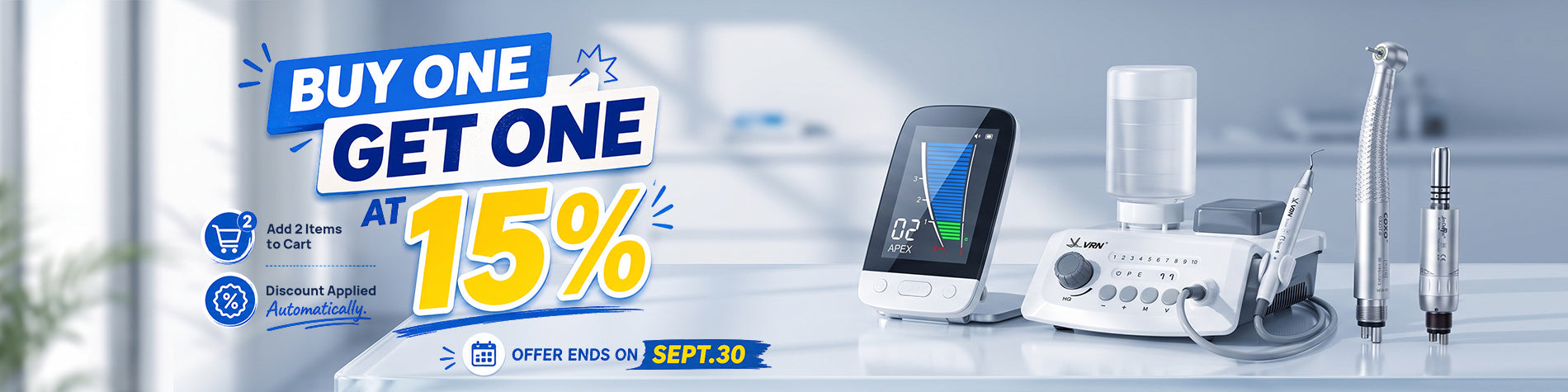 buy one get one at 15%