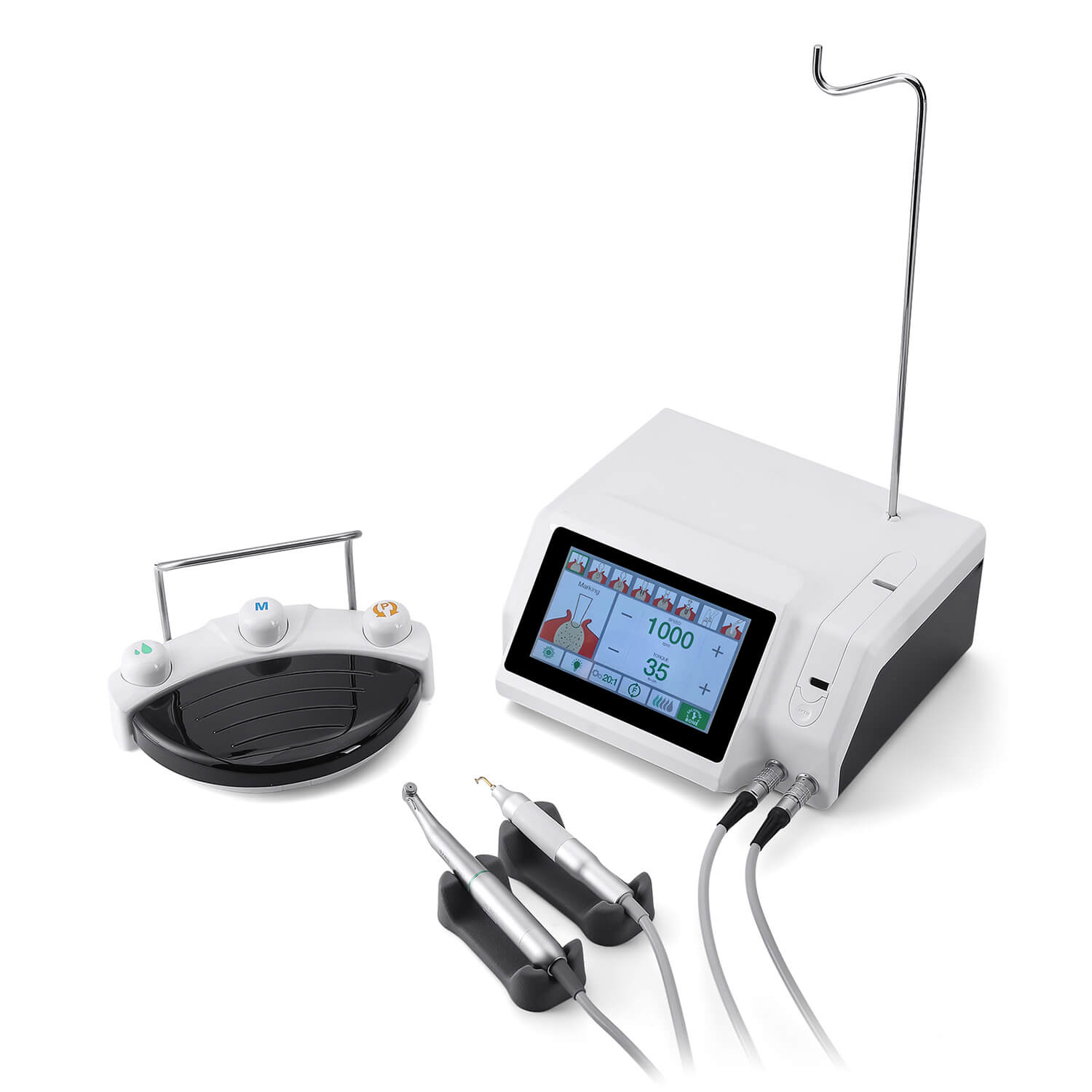 Dental Implant Motor Ultrasonic Bone Cutter Machine &  Piezo Surgery Touch with LED 20:1 Contra Angle And Two Handles - pairaydental.com