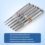 Dental Minimal Invasive Endodontic Carbide Burs Long Neck RA Round 31mm/34mm 6pcs/Pack - pairaydental.com