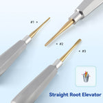 Dental Root Elevators Stainless Steel Extraction Tools Straight/Cryer/Apical - pairaydental.com