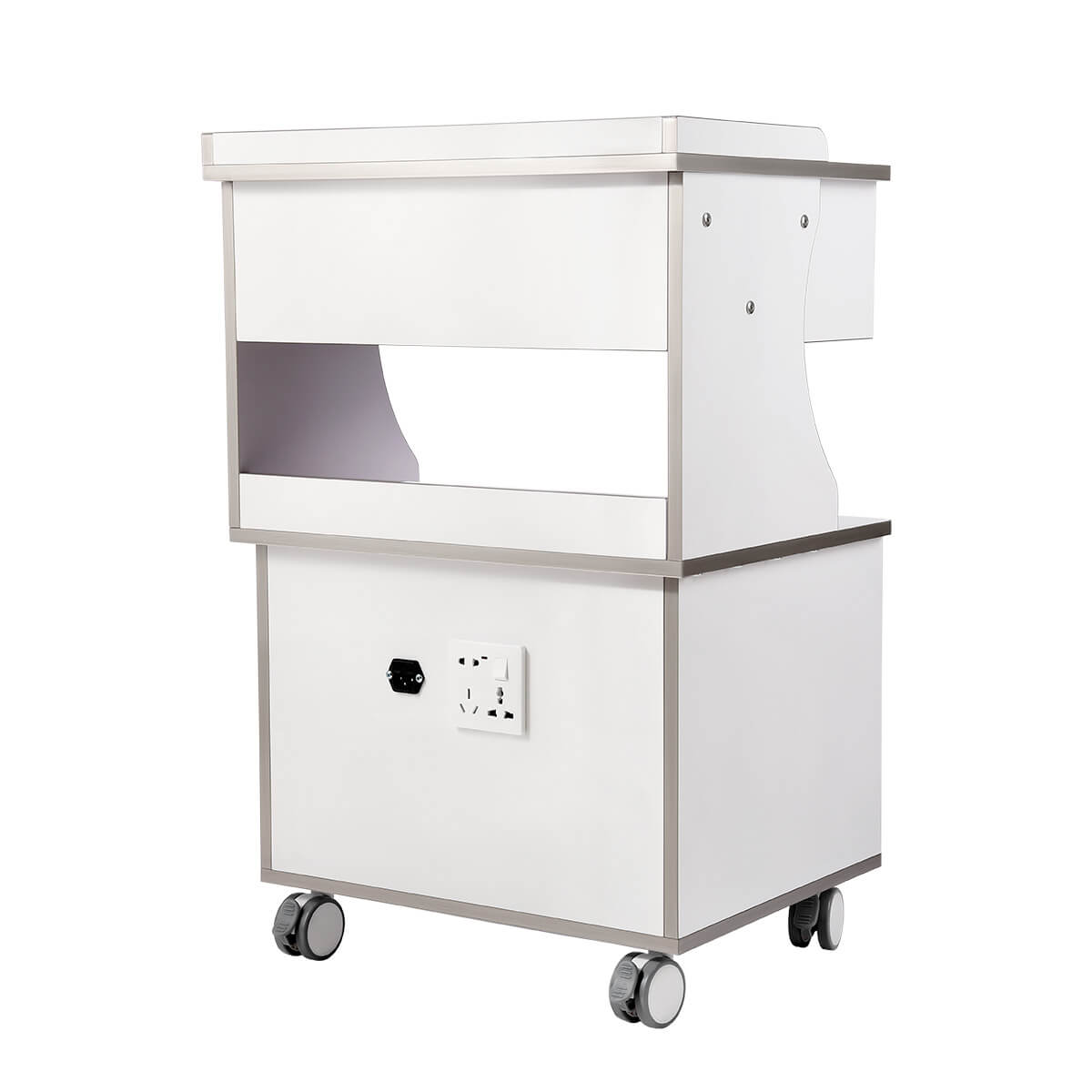 Dental Mobile Cabinet Cart G15 Rolling Storage Trolley Three Drawers with Socket - pairaydental.com 