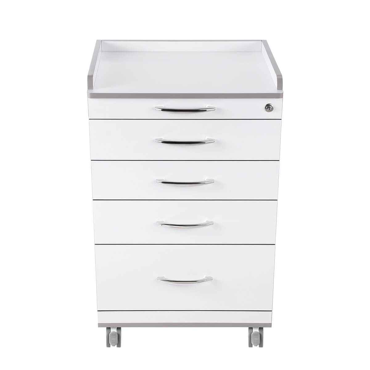 Dental Mobile Cabinet Cart NW-P4 Rolling Storage Trolley Four Drawers - pairaydental.com 