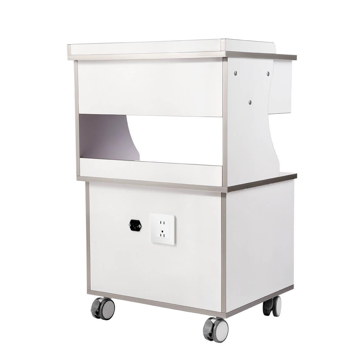Dental Mobile Cabinet Cart G15 Rolling Storage Trolley Three Drawers with Socket - pairaydental.com 
