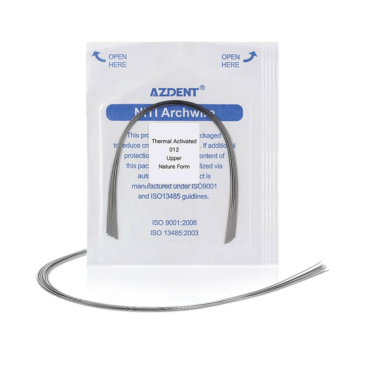 5 Packs Archwire NiTi Thermal Active Round Natural 0.012-0.020 Upper/Lower 10pcs/Pack - pairaydental.com