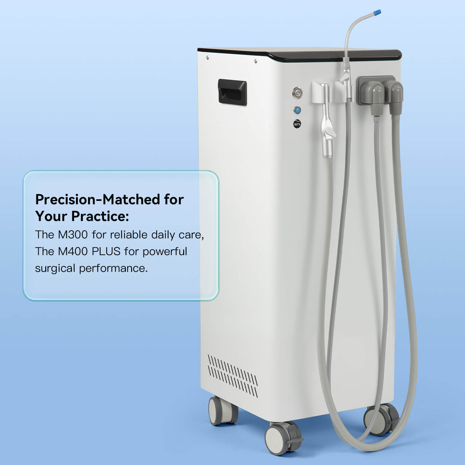Mobile Dental Vacuum Suction Systems Unit GS-M400 Plus High Suction Pump - pairaydental.com