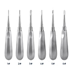 Dental Root Elevators Straight (#1-3) & Curved (#4-6) - pairaydental.com