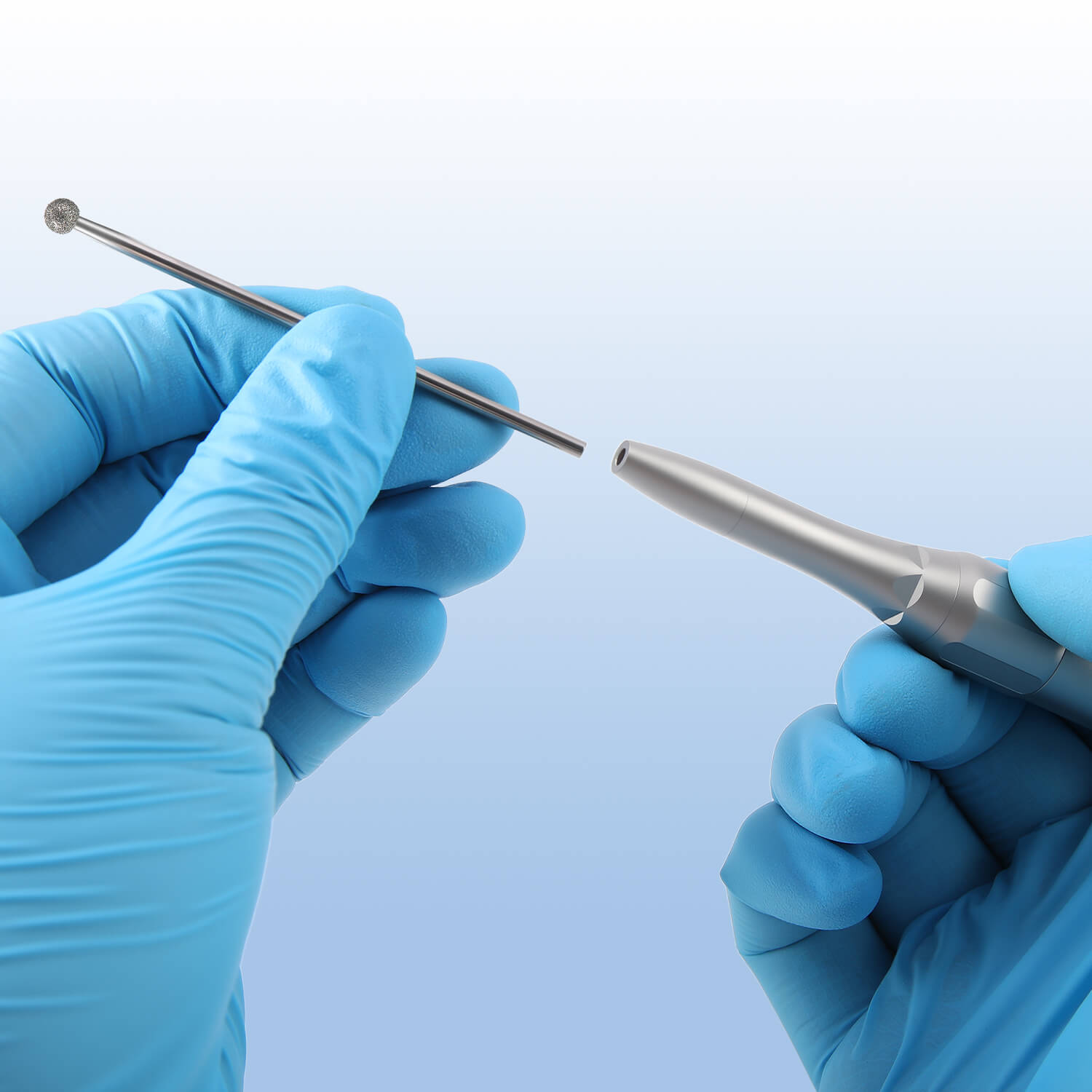 Dental Surgical HP Round Diamond Burs 70mm Head Sizes #1-7 for Oral Surgery & Bone Trimming 1Pc/Box - pairaydental.com
