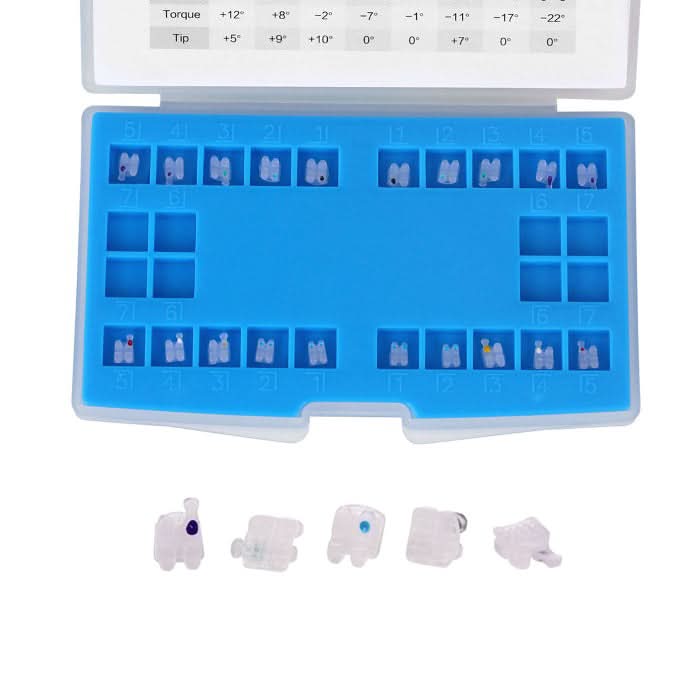 Orthodontic Ceramic Bracket Roth/MBT 018/022 345 Hooks 20pcs/Box