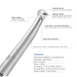 COXO CX207-G High Speed Air Turbine Handpiece Fiber Optic & 6 Holes LED Quick Coupler - pairaydental.com