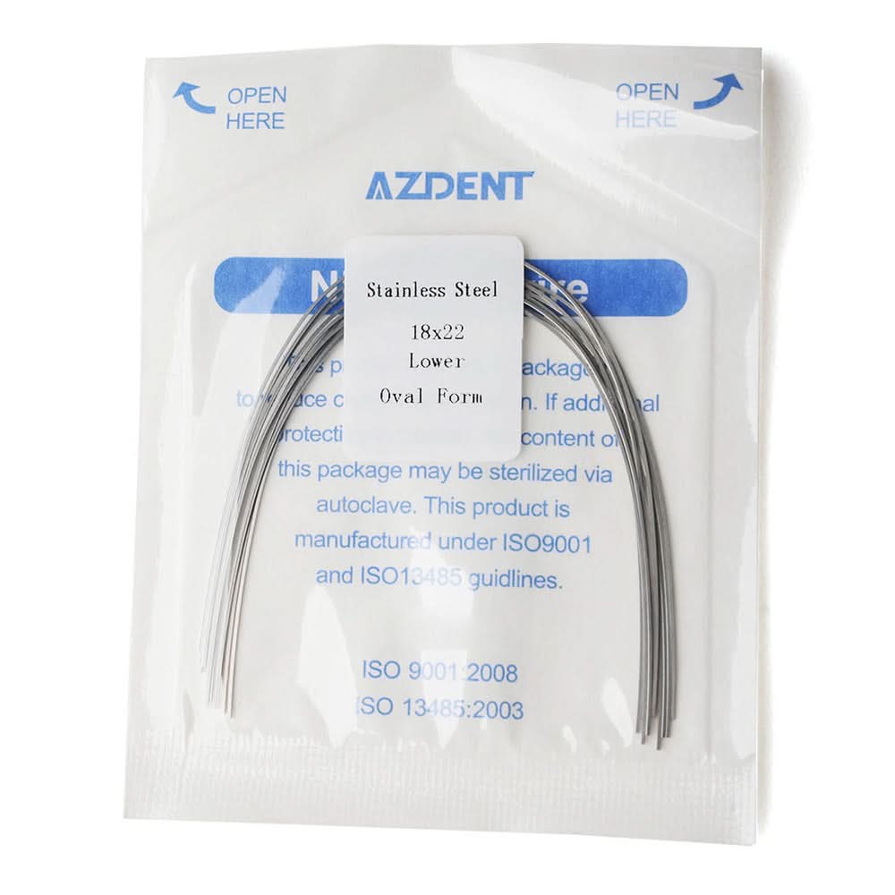 Orthodontic Archwire Stainless Steel Rectangular Oval 0.016-0.019 x 0.016-0.025 Upper/Lower 10pcs/Pack - pairaydental.com
