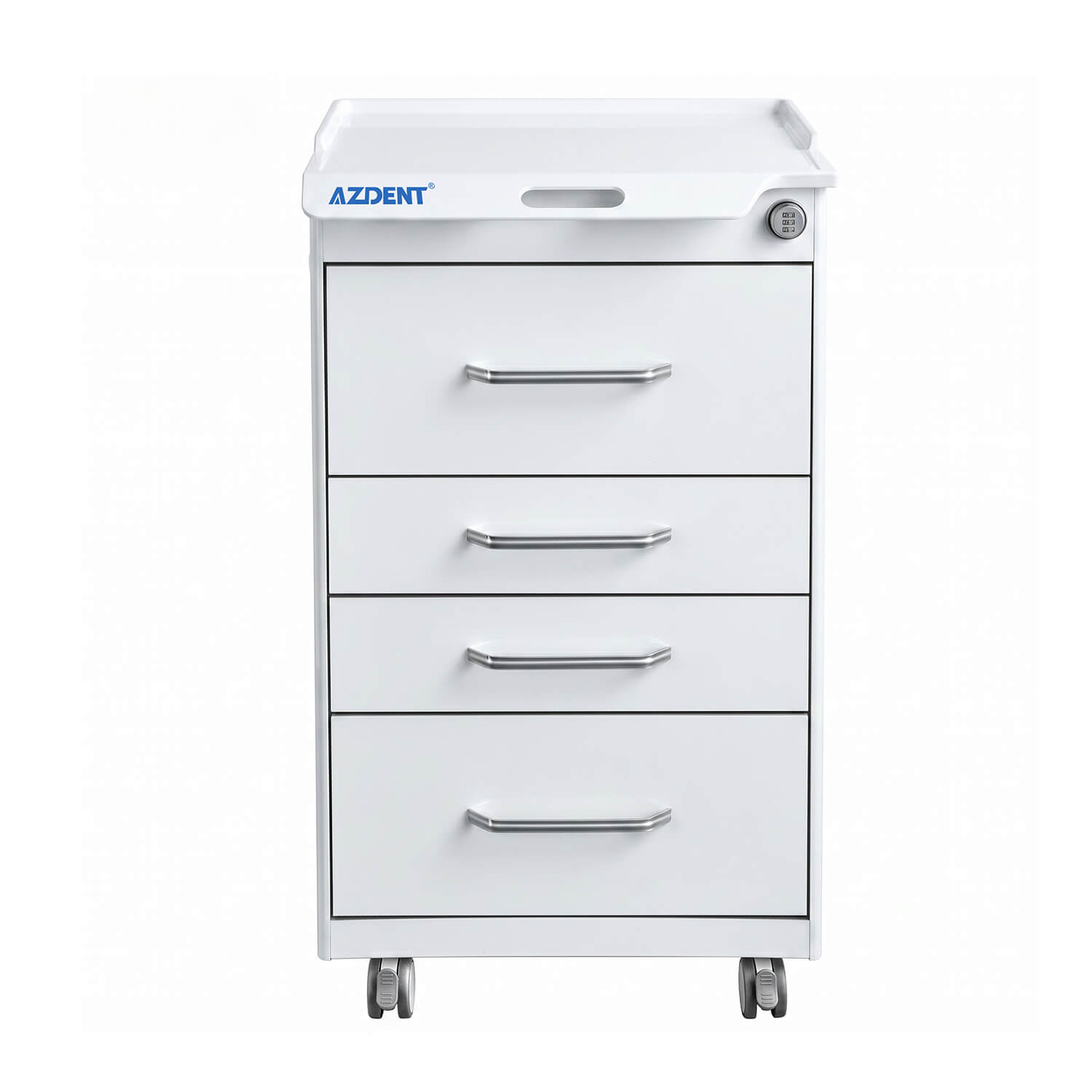 Dental Mobile Cabinet Cart with Hidden Side Auxiliary Drawer Power Socket 4 Drawers - pairaydental.com