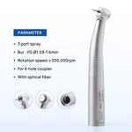 COXO CX207-G Fiber Optic High Speed Air Turbine Handpiece & 6 Holes LED Quick Coupler - pairaydental.com