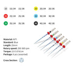 Dental Endo Blue Engine Use Rotary File 21/25mm Taper.04/.06 #15-40 6pcs/Pack - pairaydental.com