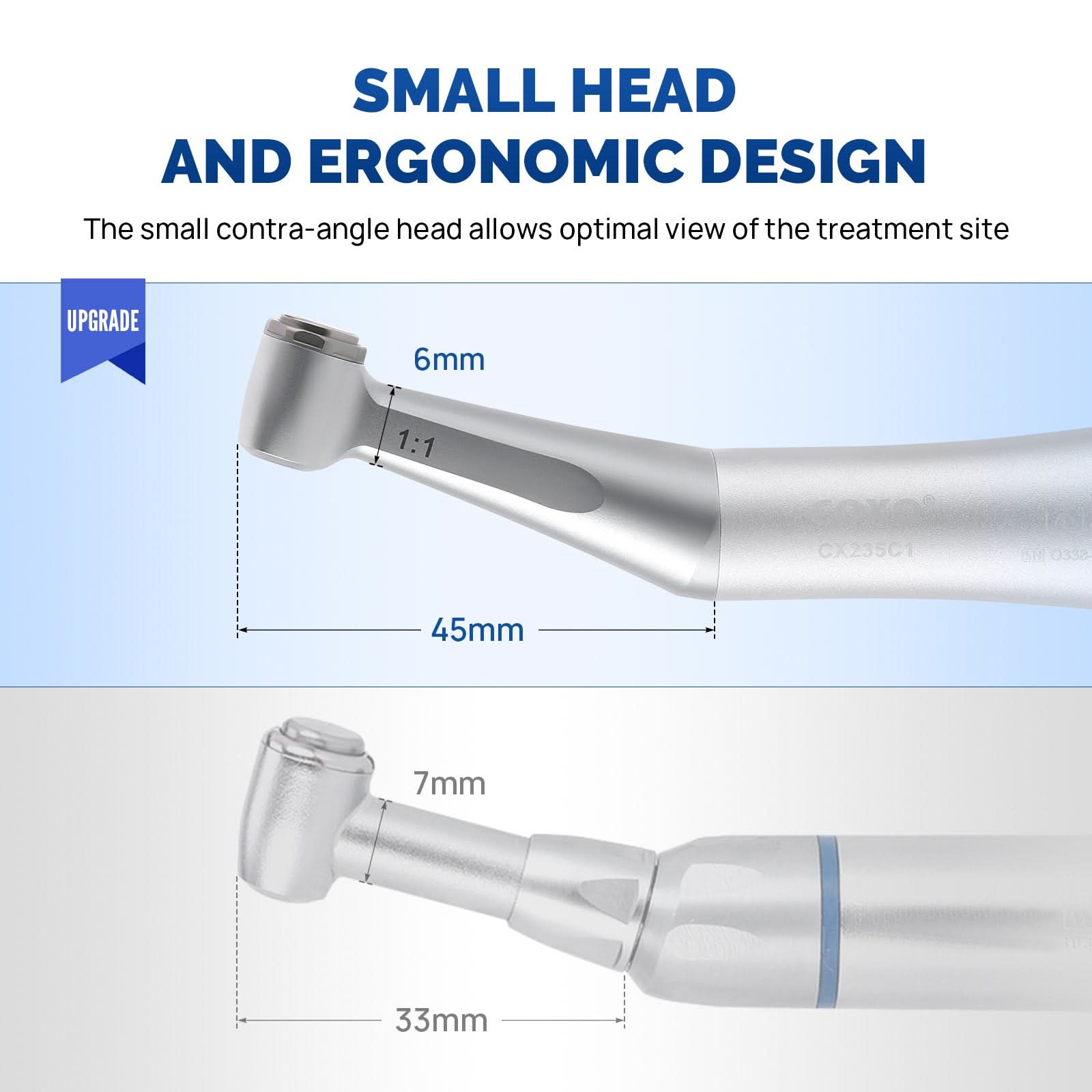 COXO 1:1 External Dental Low Speed Handpiece Contra Angle #C1-1 - pairaydental.com