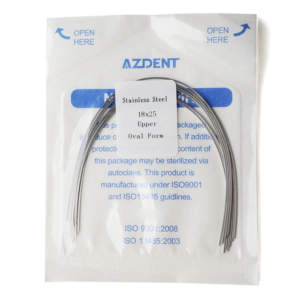 Orthodontic Archwire Stainless Steel Rectangular Oval 0.016-0.019 x 0.016-0.025 Upper/Lower 10pcs/Pack - pairaydental.com