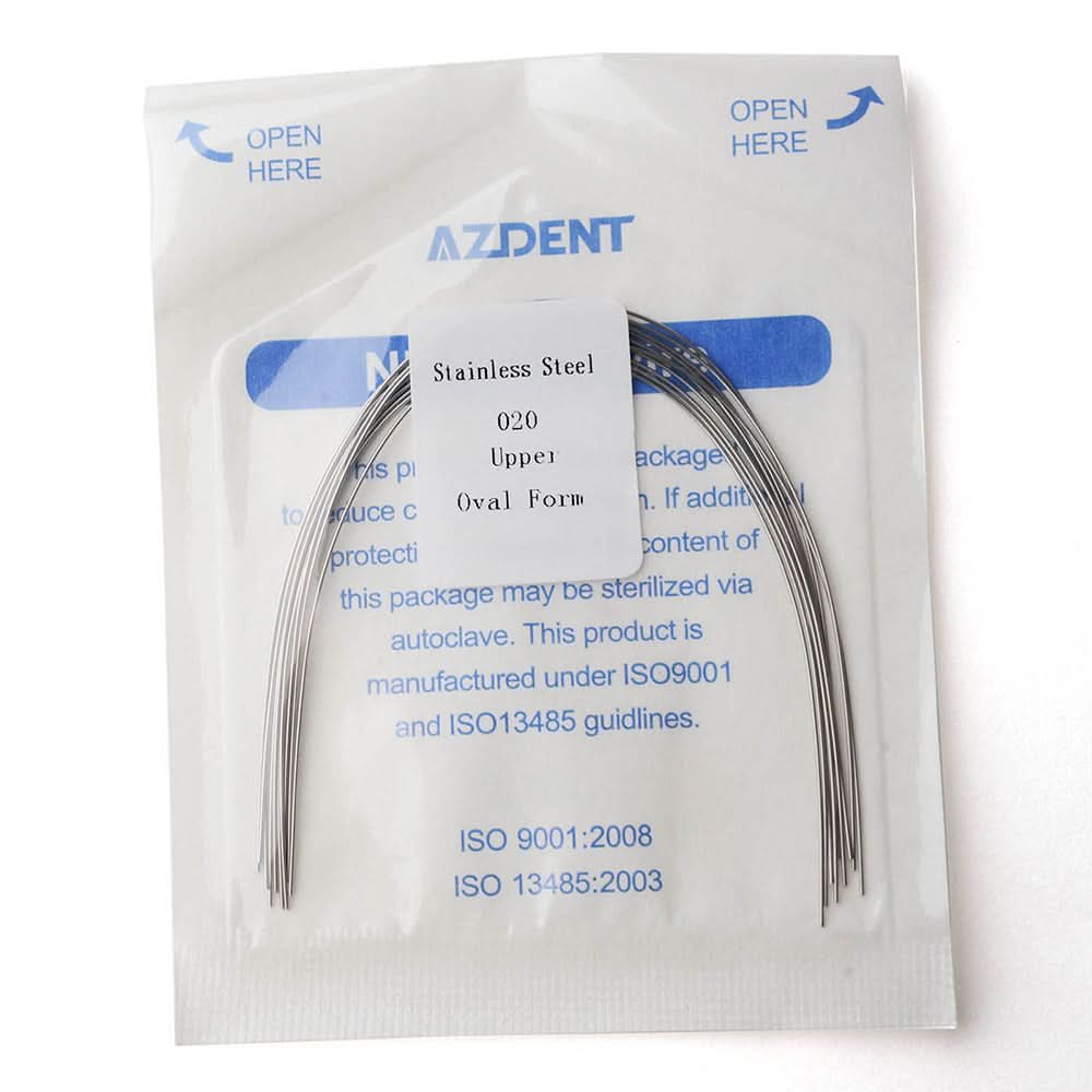 Orthodontic Archwire Stainless Steel Round Oval 0.012-0.020 Upper/Lower 10pcs/Pack - pairaydental.com