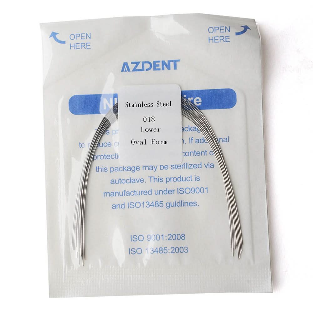 Orthodontic Archwire Stainless Steel Round Oval 0.012-0.020 Upper/Lower 10pcs/Pack - pairaydental.com