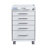 Dental Mobile Cabinet Cart with Hidden Side Auxiliary Drawer Power Socket 5 Drawers - pairaydental.com