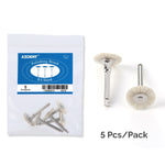 Dental Polishing Brush Wheel White Goat Hair/ Cotton/ Felt 5pcs/Pack - pairaydental.com