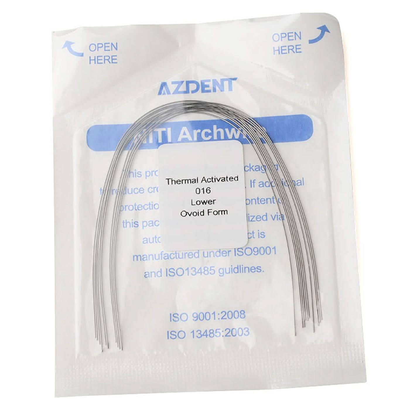Archwire NiTi Thermal Active Ovoid Round 0.012-0.020 Upper/Lower 10pcs/Pack - pairaydental.com