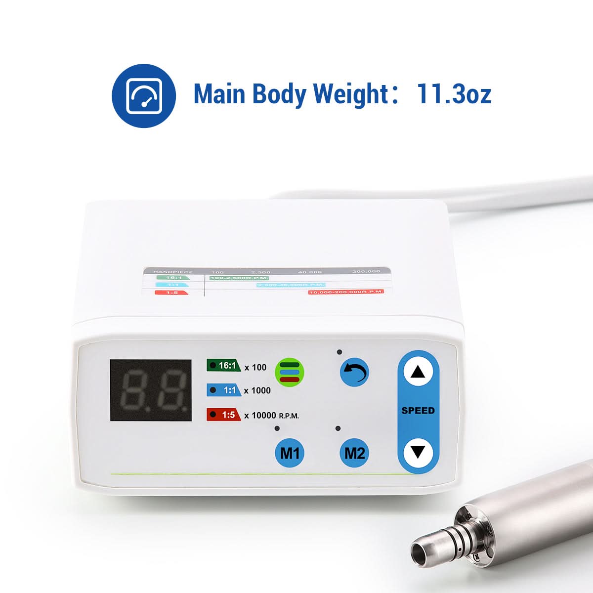 1:1/1:5/16:1 Dental Electric Micro Motor 4/2 Hole LED Brushless Internal Spray - pairaydental.com