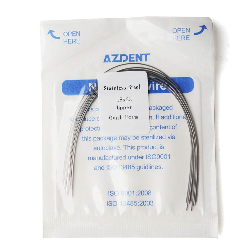 Orthodontic Archwire Stainless Steel Rectangular Oval 0.016-0.019 x 0.016-0.025 Upper/Lower 10pcs/Pack - pairaydental.com