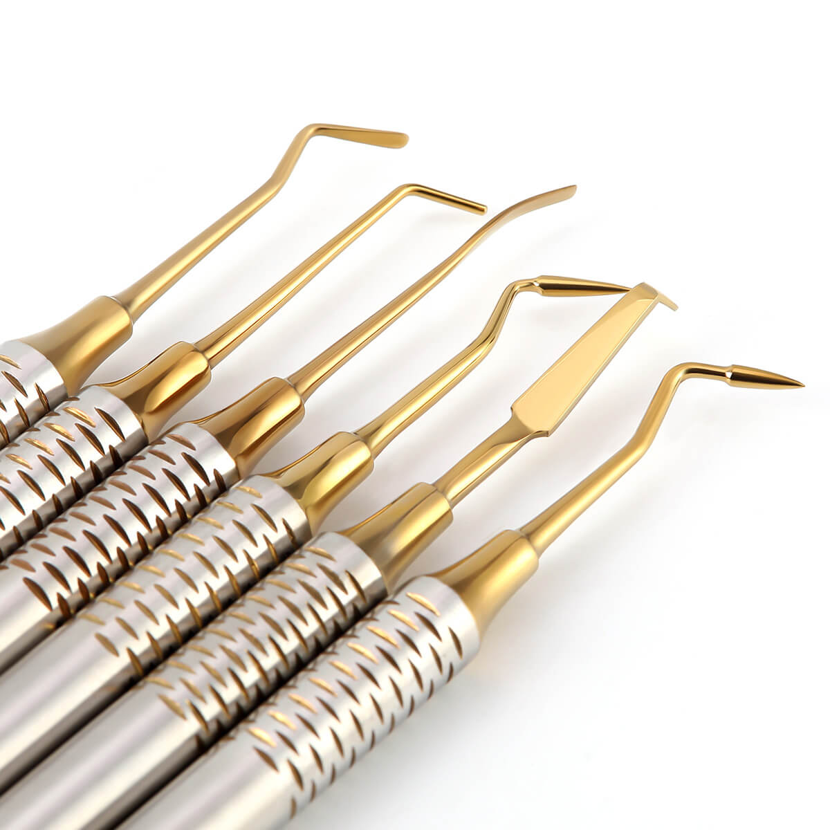 Dental Composite Resin Filling Spatula Tools Gold 6pcs/Kit - pairaydental.com