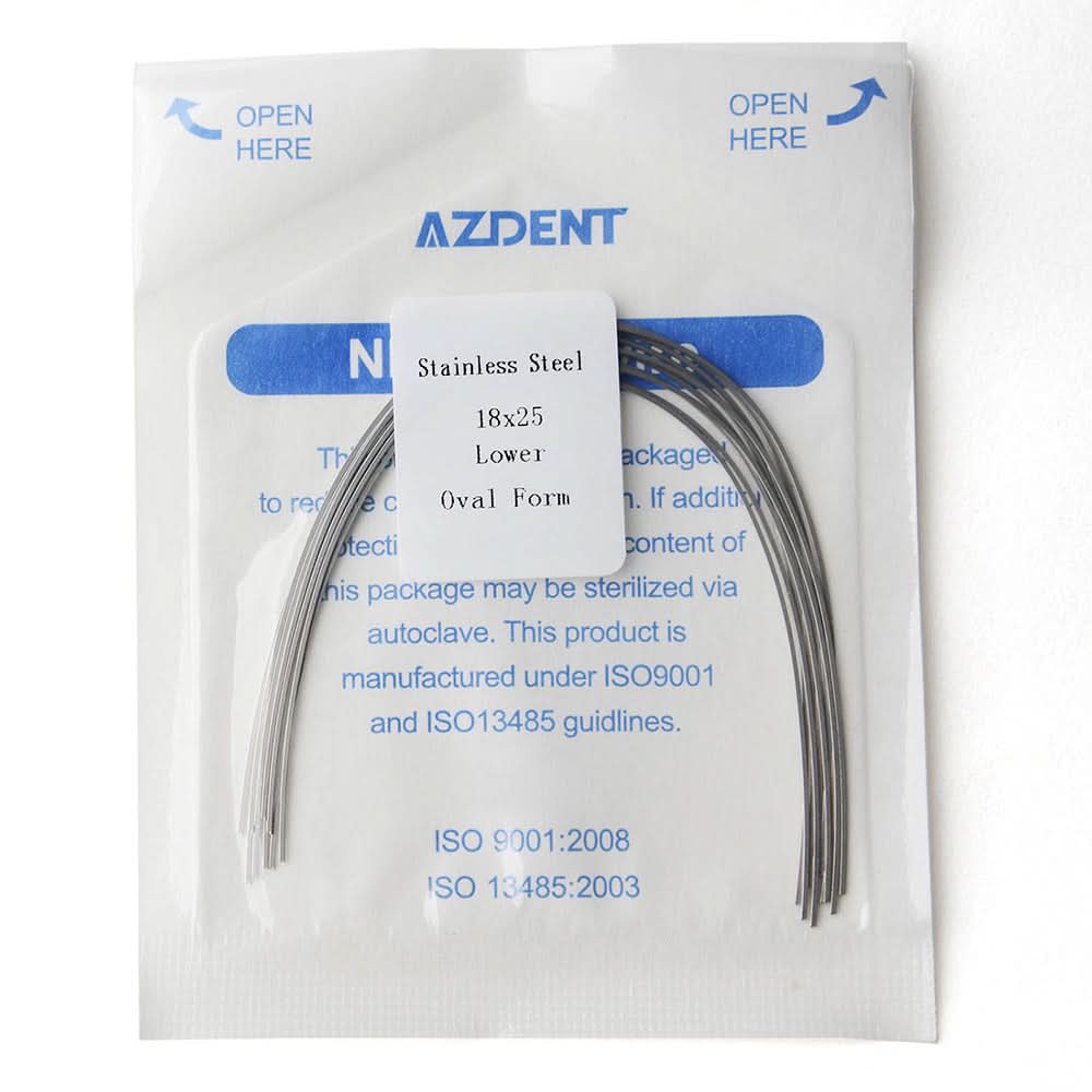Orthodontic Archwire Stainless Steel Rectangular Oval 0.016-0.019 x 0.016-0.025 Upper/Lower 10pcs/Pack - pairaydental.com