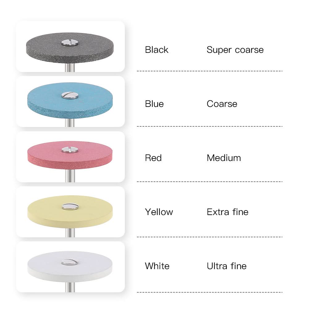 Dental Rubber Diamond Polisher Wheel Sizes 26x2mm/22x3mm 5 Model - pairaydental.com