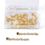 Dental Orthodontic Lingual Button Chain Monoblock Golden Round Mesh Base 10Pcs/Box - pairaydental.com