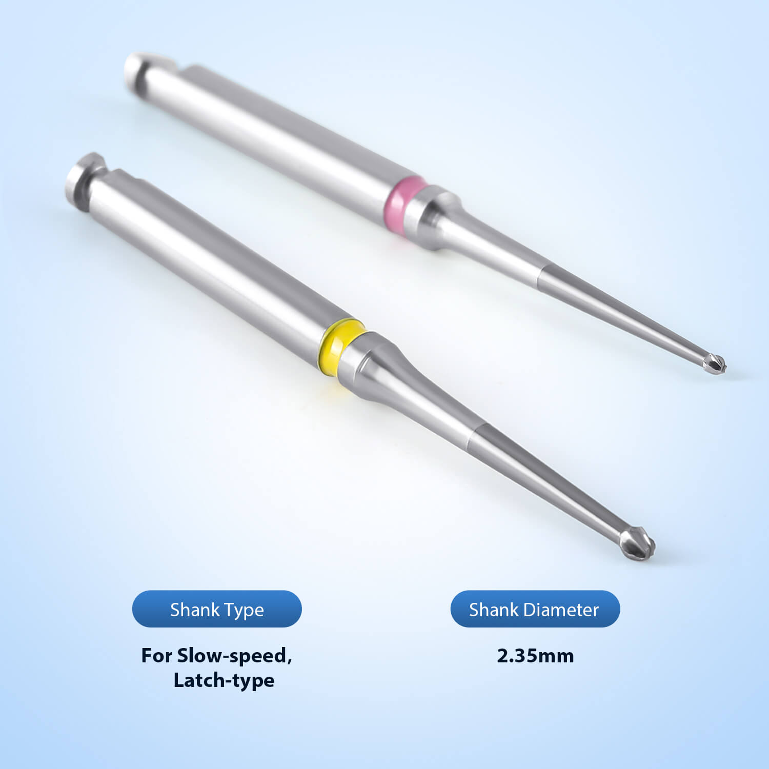 Dental Minimal Invasive Endodontic Carbide Burs Long Neck RA Round 31mm/34mm 6pcs/Pack - pairaydental.com