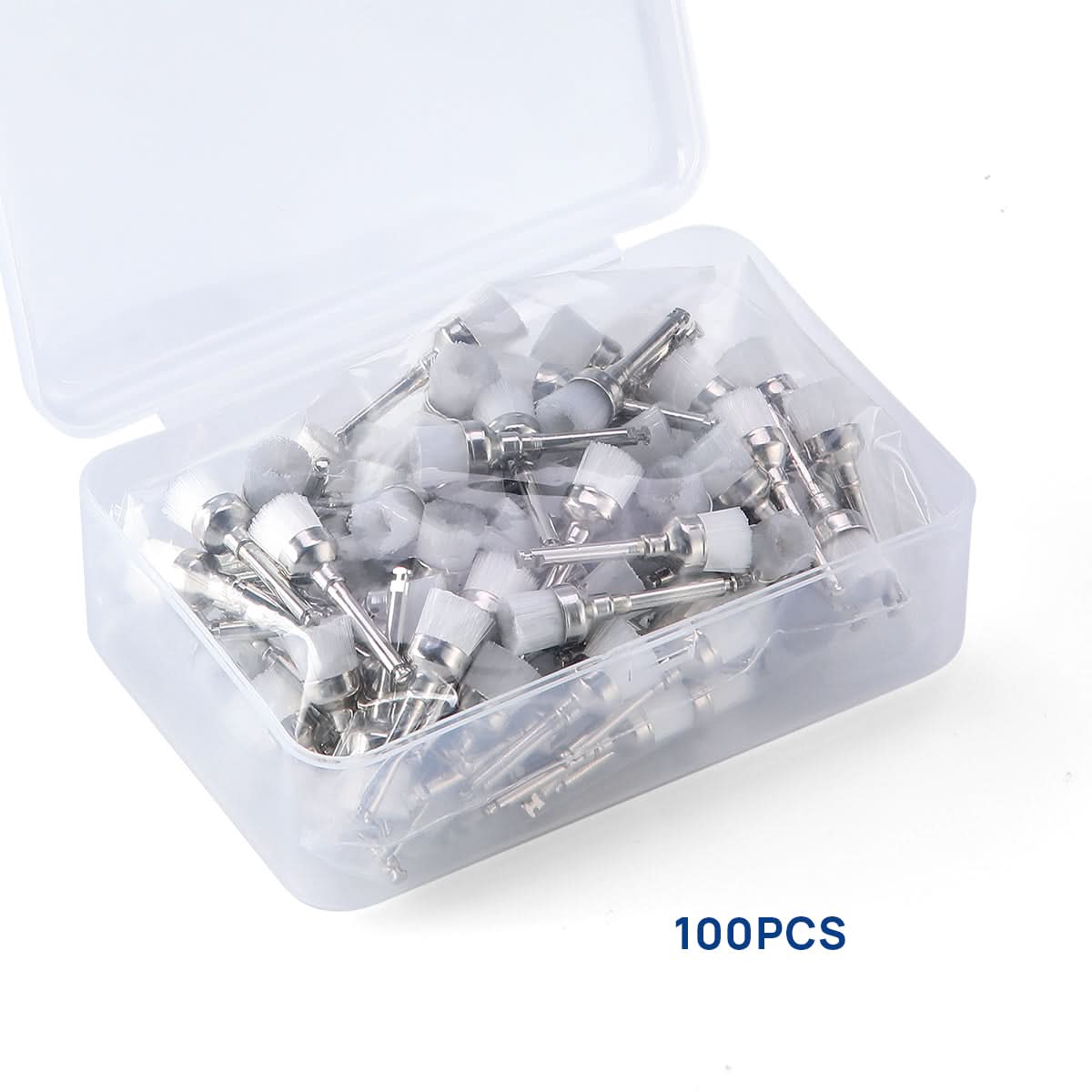 Dental Prophy Polishing Brush White Nylon 100pcs/Box - pairaydental.com