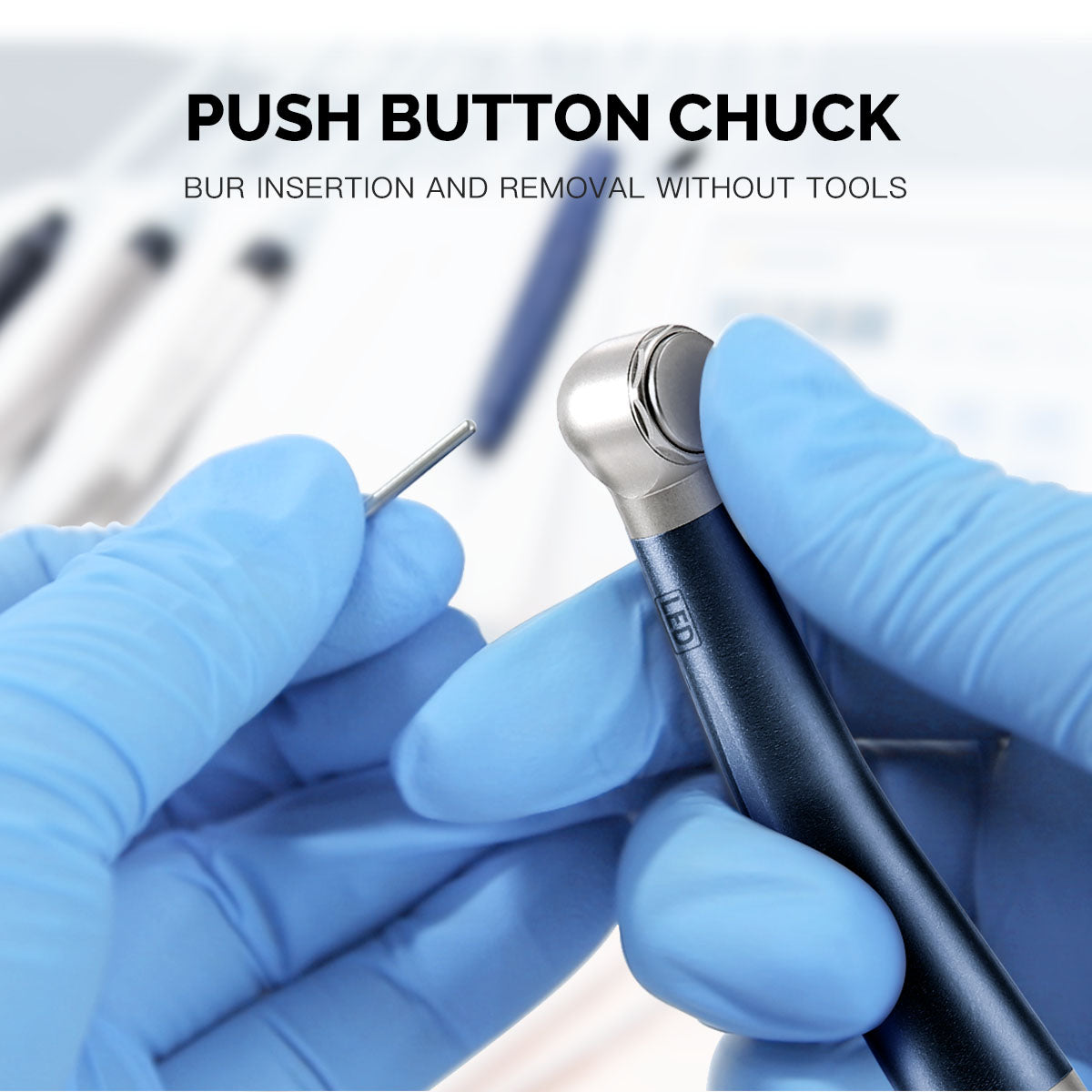 LED High Speed Handpiece E-generator with 4 Hole Quick Coupler - pairaydental.com