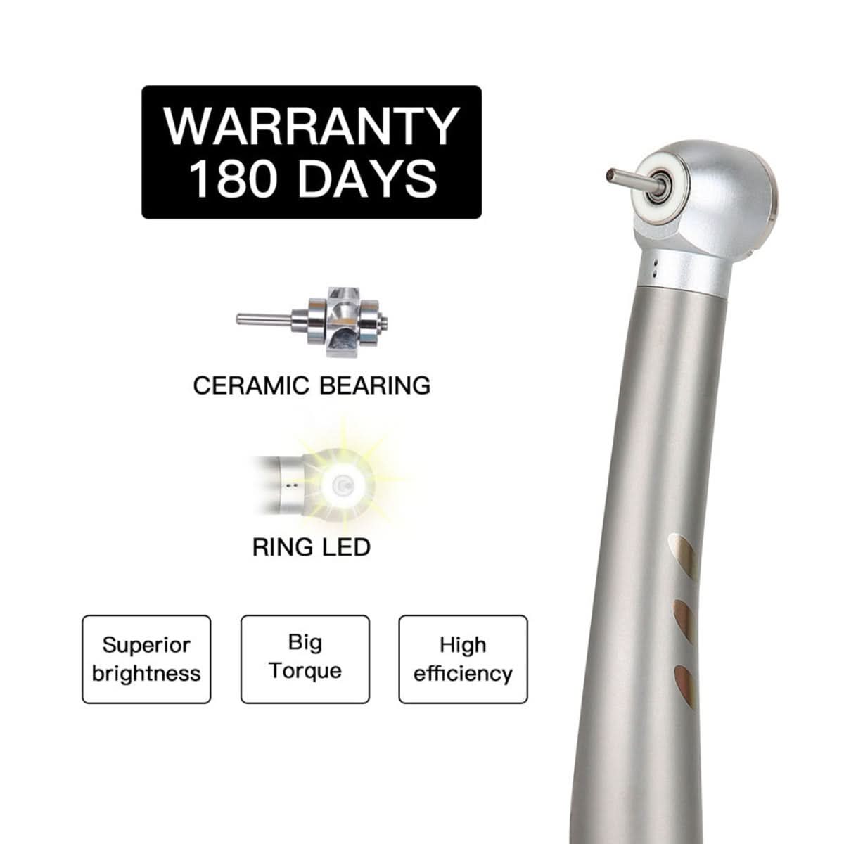 4 Holes Dental Shadowless LED E-generator High and Low Speed Handpiece Kit - pairaydental.com