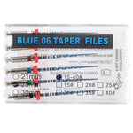Dental Endo Blue Engine Use Rotary File 21/25mm Taper.04/.06 #15-40 6pcs/Pack - pairaydental.com