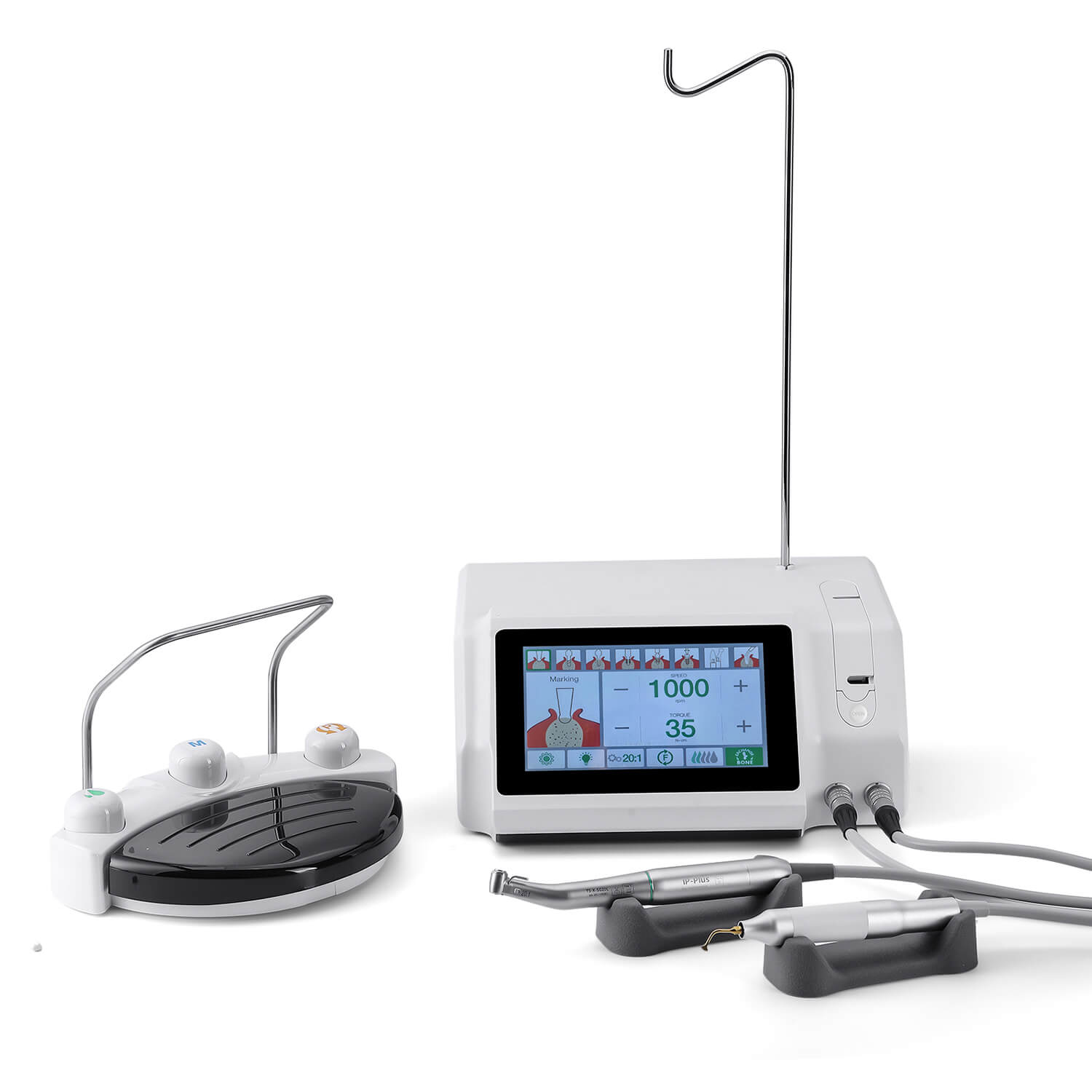 Dental Implant Motor Ultrasonic Bone Cutter Machine &  Piezo Surgery Touch with LED 20:1 Contra Angle And Two Handles - pairaydental.com