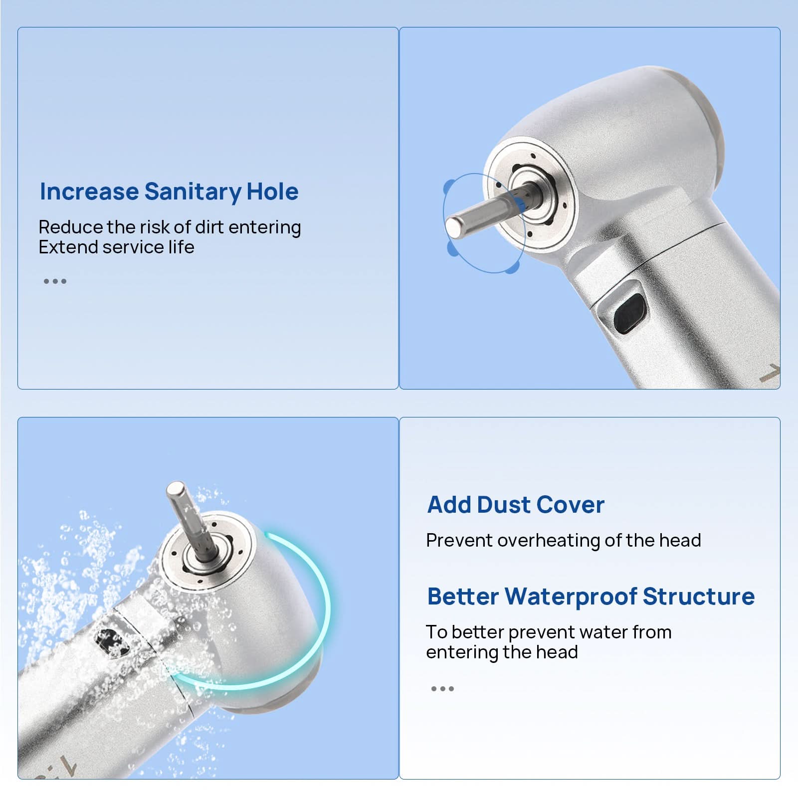 COXO CX235C7 1:5 Electric Fiber Optic Contra Angle Handpiece Standard Head Inner Channel #C7-5 - pairaydental.com