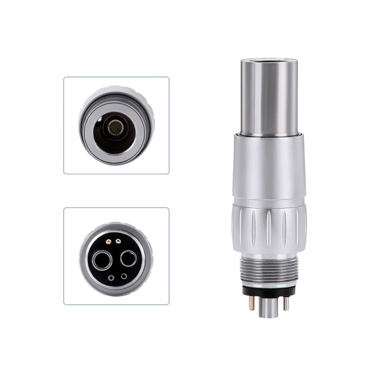 LED Fiber Optic High Speed Handpiece Standard Head Three Water Spray Push Button & 6 Holes Quick Coupler - pairaydental.com