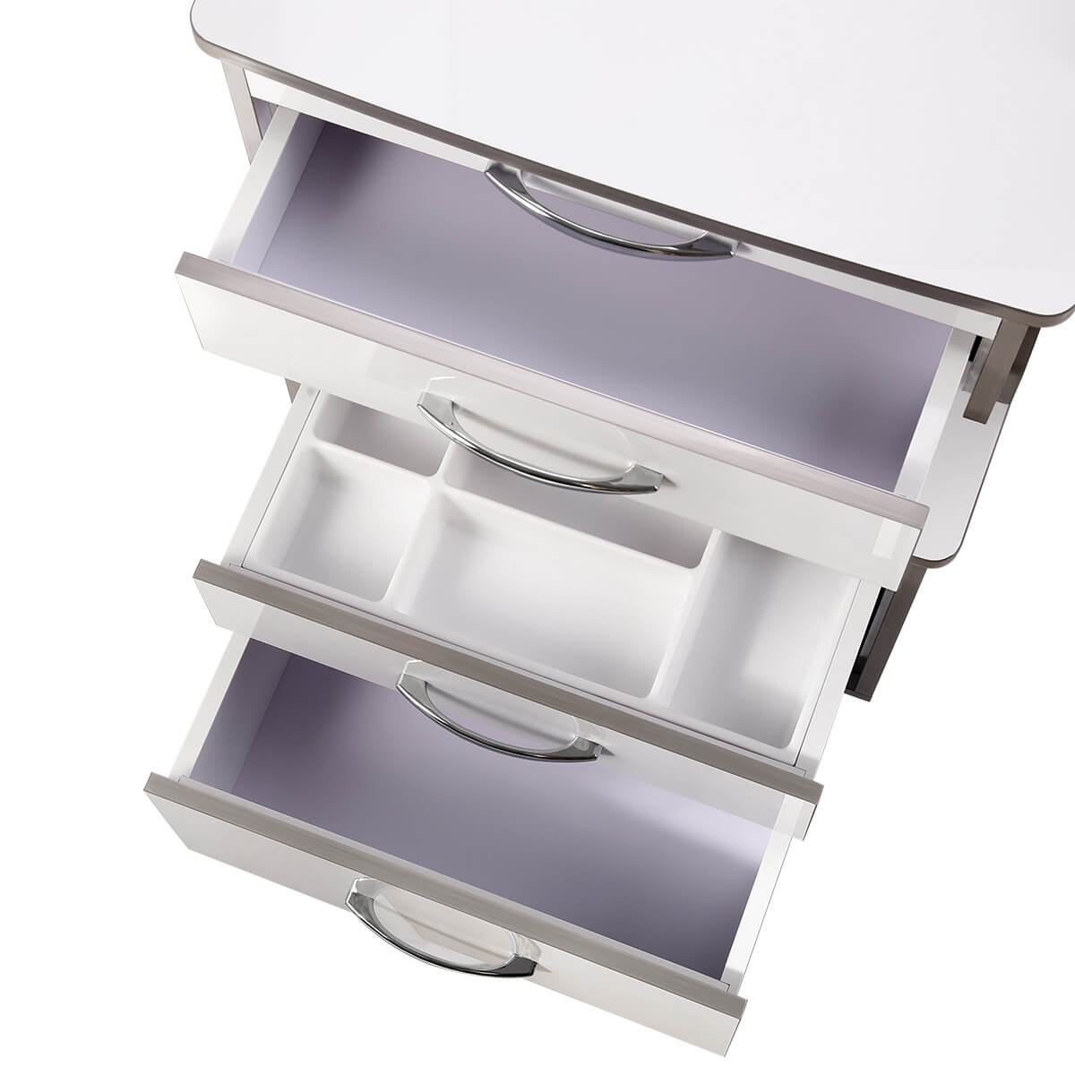 Dental Mobile Cabinet Cart G15 Rolling Storage Trolley Three Drawers with Socket - pairaydental.com 