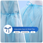 Disposable Isolation Gowns with Knitt Cuffs for Medical Dental Hospital Blue 10pcs/Pack - pairaydental.com