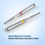 Dental Minimal Invasive Endodontic Carbide Burs Long Neck RA Round 31mm/34mm 6pcs/Pack - pairaydental.com