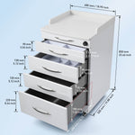 Dental Mobile Cabinet Cart Quartz Countertop and Stainless Steel Four-Drawer - pairaydental.com