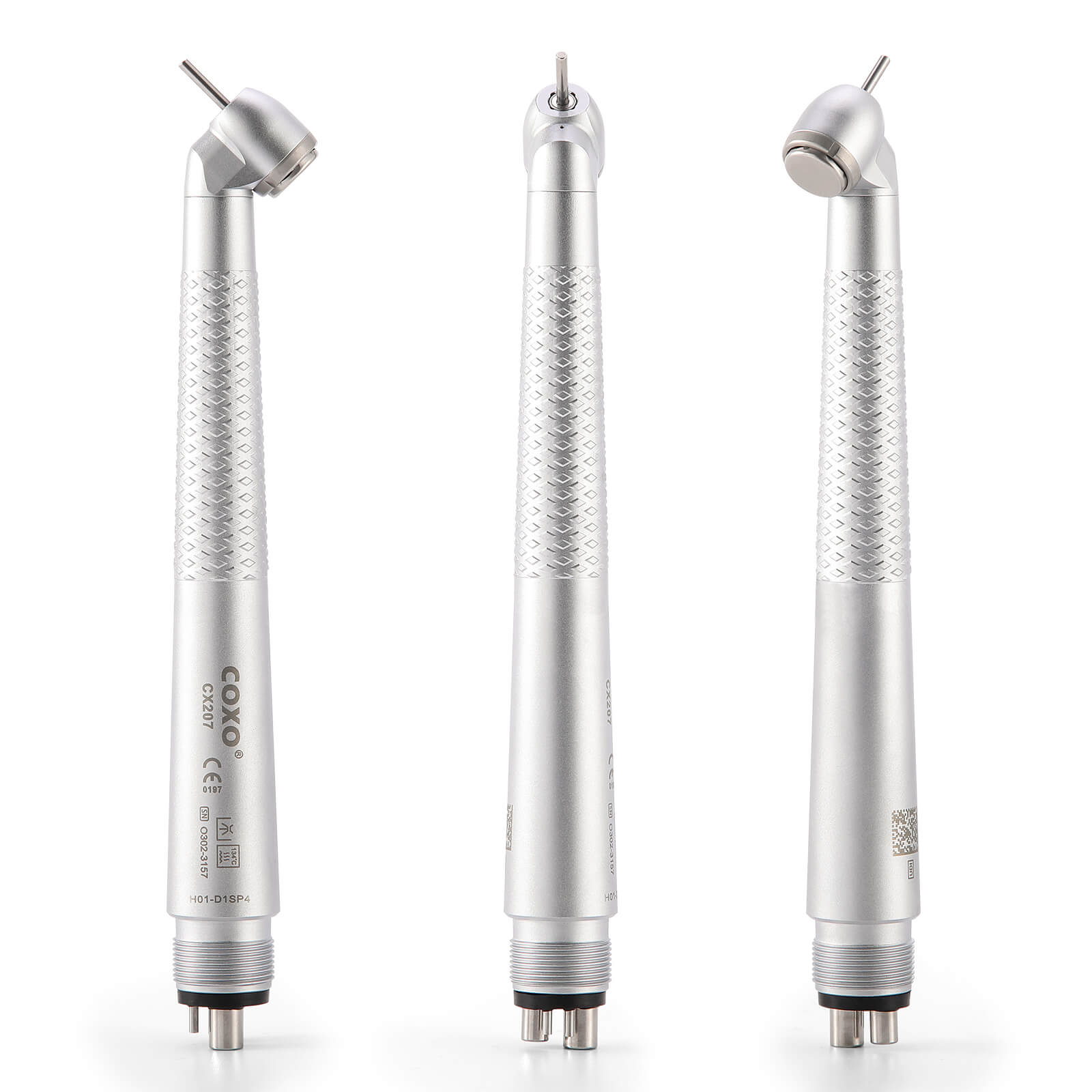 COXO CX207 45° High Speed Air Turbine Handpiece 4 Holes #H01-D1SP4 - pairaydental.com