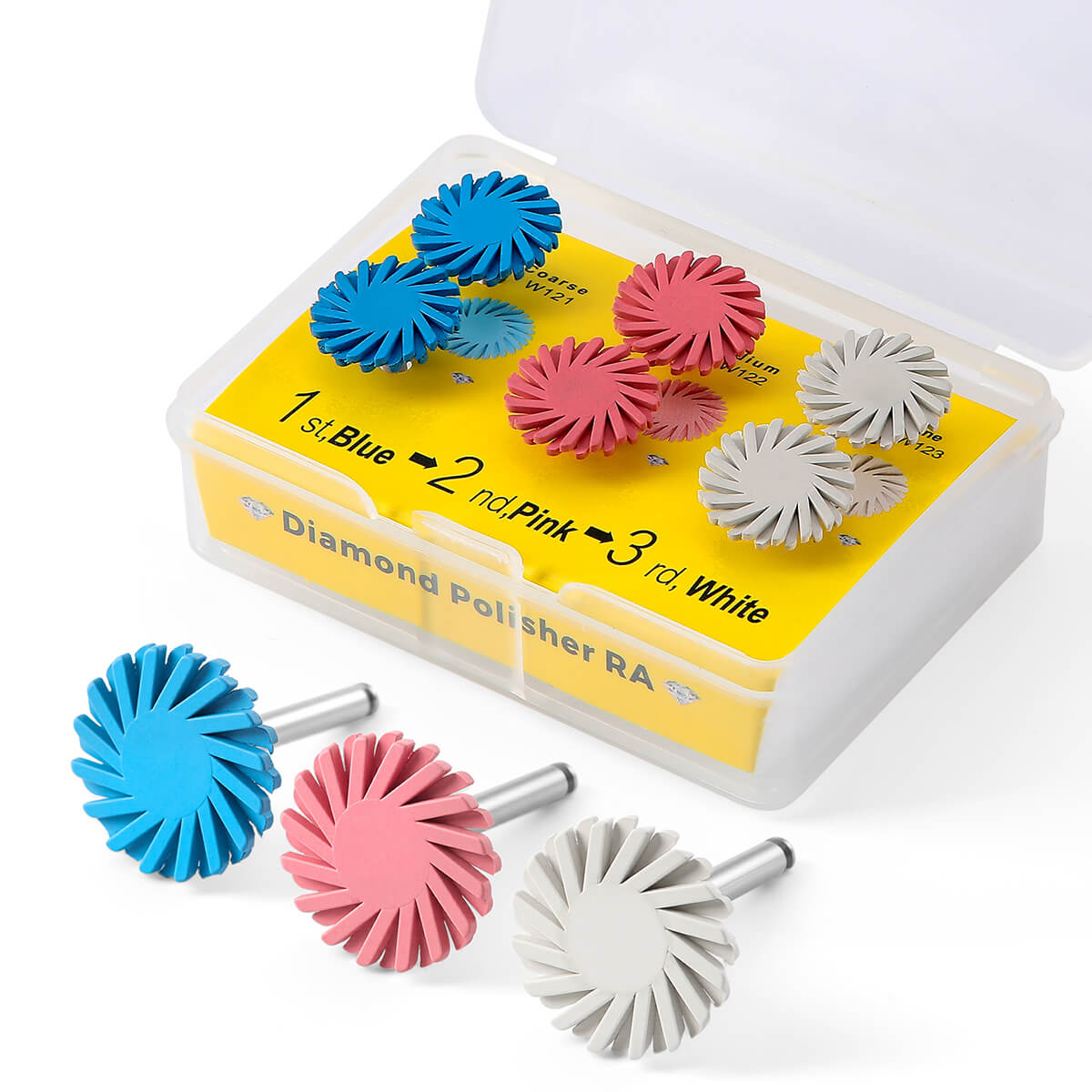 Dental Composite Polishing Diamond System Disc Wheel RA 2.35mm 6pcs/Box - pairaydental.com