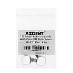 Orthodontic Buccal Tube Band 1st 35#-40+# Roth 0.022 U3/L2 4pcs/Kit - pairaydental.com